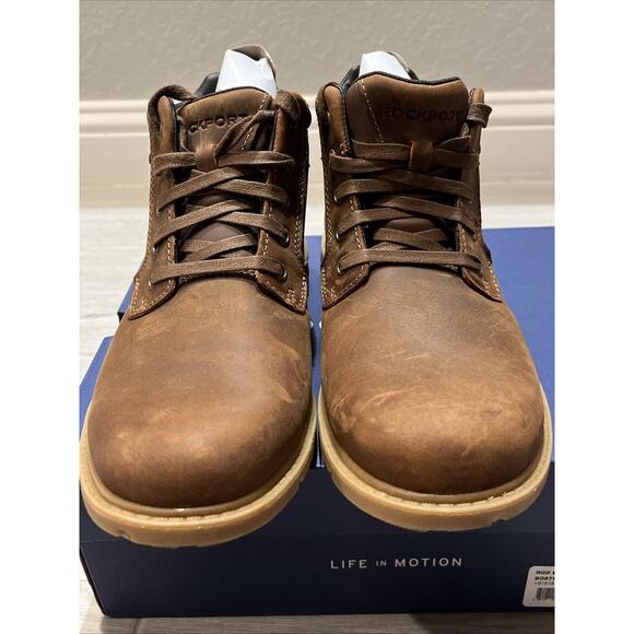 ROCKPORT Rugged Bucks Men 8.5 M Waterproof Boot Brown V81619 Lace Up main image 2